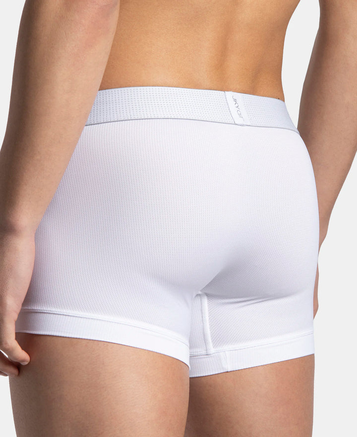 Microfiber Mesh Elastane Stretch Performance Trunk with StayDry Technology - White