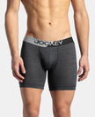 Microfiber Mesh Elastane Stretch Performance Boxer Brief with StayDry Technology - Black