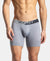Microfiber Mesh Elastane Stretch Performance Boxer Brief with StayDry Technology - Mid Grey