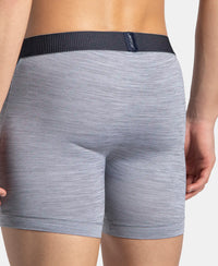 Microfiber Mesh Elastane Stretch Performance Boxer Brief with StayDry Technology - Mid Grey