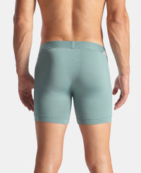 Microfiber Mesh Elastane Stretch Performance Boxer Brief with StayDry Technology - New Burg Green