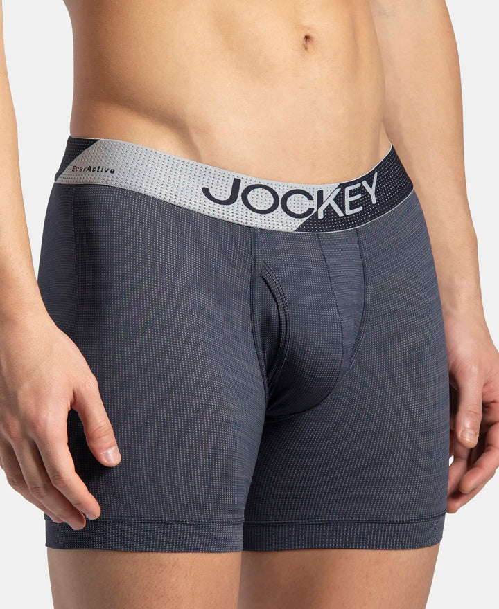 Microfiber Mesh Elastane Stretch Performance Boxer Brief with StayDry Technology - True Navy