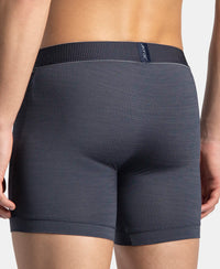 Microfiber Mesh Elastane Stretch Performance Boxer Brief with StayDry Technology - True Navy