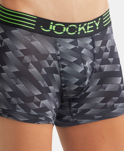 Microfiber Mesh Elastane Stretch Printed Performance Trunk with StayDry Technology - Black print