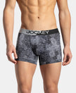 Microfiber Mesh Elastane Stretch Printed Performance Trunk with StayDry Technology - Black print