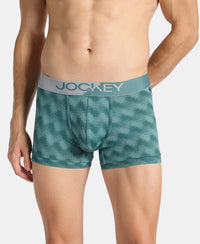 Microfiber Mesh Elastane Stretch Printed Performance Trunk with StayDry Technology - Burg Green