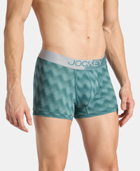 Microfiber Mesh Elastane Stretch Printed Performance Trunk with StayDry Technology - Burg Green