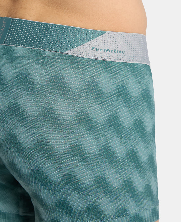 Microfiber Mesh Elastane Stretch Printed Performance Trunk with StayDry Technology - Burg Green