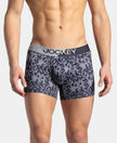 Microfiber Mesh Elastane Stretch Printed Performance Trunk with StayDry Technology - True Navy