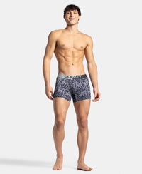Microfiber Mesh Elastane Stretch Printed Performance Trunk with StayDry Technology - True Navy