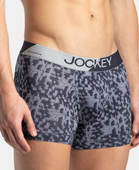 Microfiber Mesh Elastane Stretch Printed Performance Trunk with StayDry Technology - True Navy