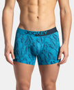 Microfiber Mesh Elastane Stretch Printed Performance Trunk with StayDry Technology - Tropical Sea