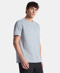 Super Combed Cotton Blend Solid Round Neck Half Sleeve T-Shirt with Breathable Mesh - Weathervane