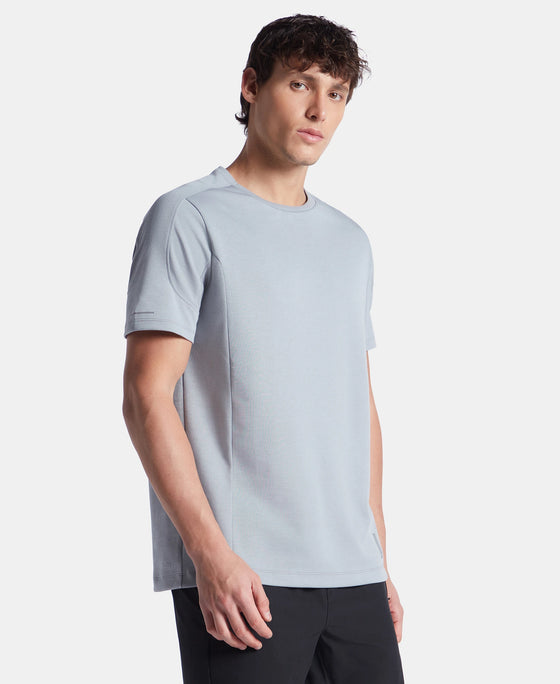 Super Combed Cotton Blend Solid Round Neck Half Sleeve T-Shirt with Breathable Mesh - Weathervane
