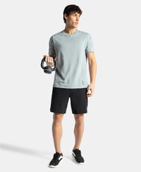 Super Combed Cotton Blend Solid Round Neck Half Sleeve T-Shirt with Breathable Mesh - Weathervane