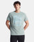 Super Combed Cotton Blend Graphic Printed Round Neck Half Sleeve T-Shirt with Stay Fresh Treatment - Iceberg Green