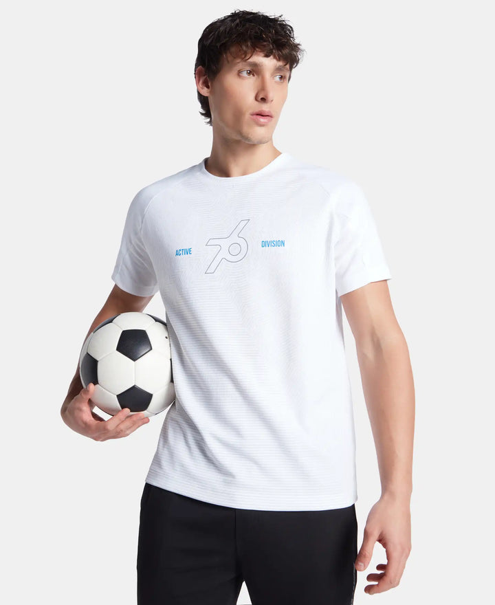 Super Combed Cotton Blend Graphic Printed Round Neck Half Sleeve T-Shirt with Stay Fresh Treatment - White New