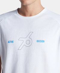 Super Combed Cotton Blend Graphic Printed Round Neck Half Sleeve T-Shirt with Stay Fresh Treatment - White New