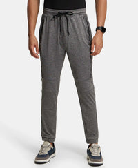 Microfiber Elastane Stretch Jogger with Zipper Pockets and StayDry Treatment - Black Grindle-1