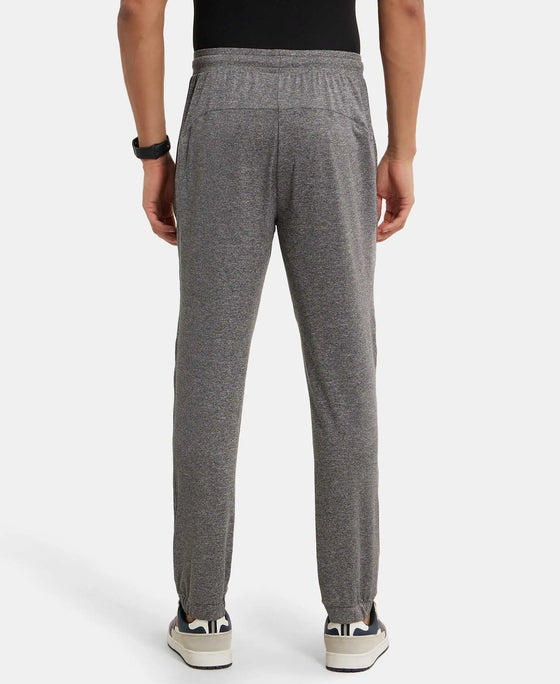 Microfiber Elastane Stretch Jogger with Zipper Pockets and StayDry Treatment - Black Grindle-3