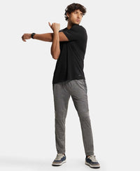 Microfiber Elastane Stretch Jogger with Zipper Pockets and StayDry Treatment - Black Grindle-6