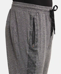 Microfiber Elastane Stretch Jogger with Zipper Pockets and StayDry Treatment - Black Grindle-7