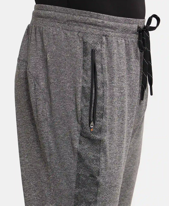 Microfiber Elastane Stretch Jogger with Zipper Pockets and StayDry Treatment - Black Grindle-7