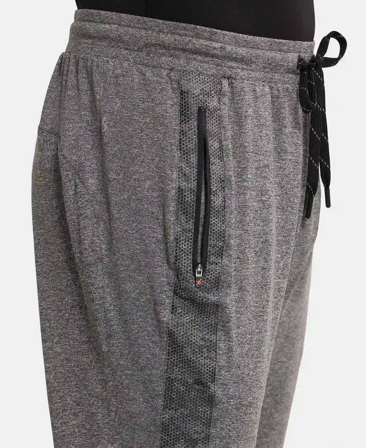 Microfiber Elastane Stretch Jogger with Zipper Pockets and StayDry Treatment - Black Grindle-7