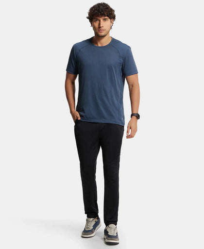 Microfiber Elastane Stretch Jogger with Zipper Pockets and StayDry Treatment - Black-4