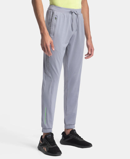 Microfiber Elastane Stretch Jogger with Zipper Pockets and StayDry Treatment - CP Grey