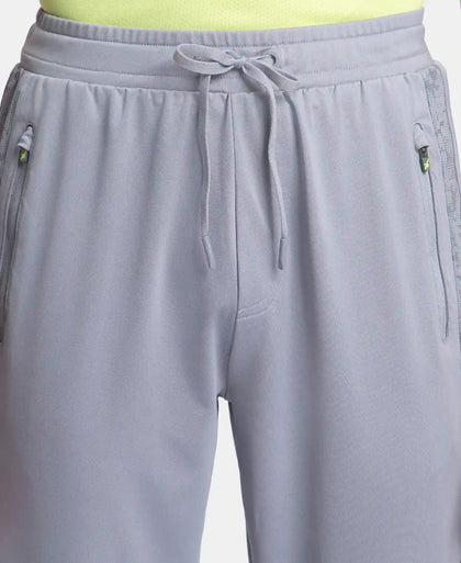 Microfiber Elastane Stretch Jogger with Zipper Pockets and StayDry Treatment - CP Grey