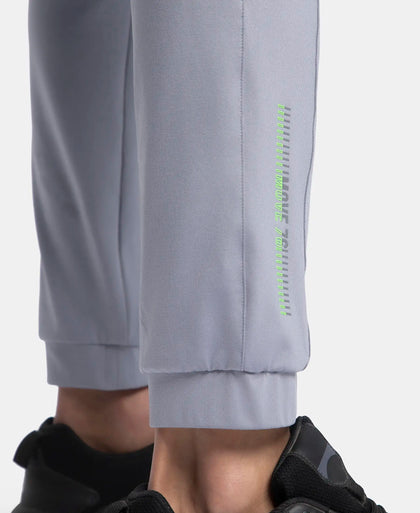 Microfiber Elastane Stretch Jogger with Zipper Pockets and StayDry Treatment - CP Grey