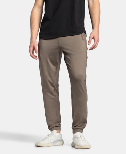 Microfiber Elastane Stretch Jogger with Zipper Pockets and StayDry Treatment - Green