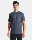 Microfiber Fabric Round Neck Half Sleeve Tshirt with Breathable Mesh - Spellbound