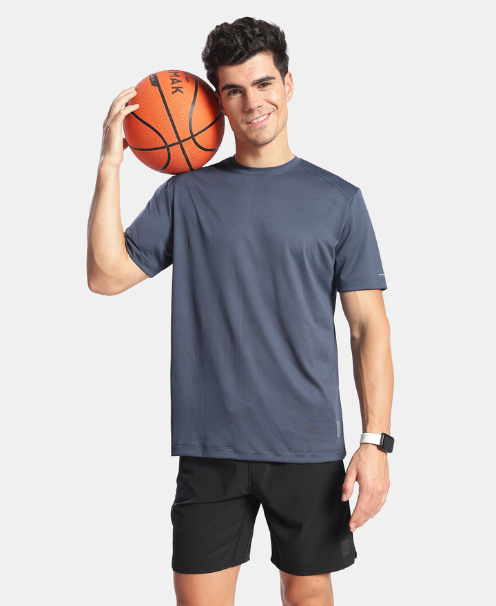 Microfiber Fabric Round Neck Half Sleeve Tshirt with Breathable Mesh - Spellbound