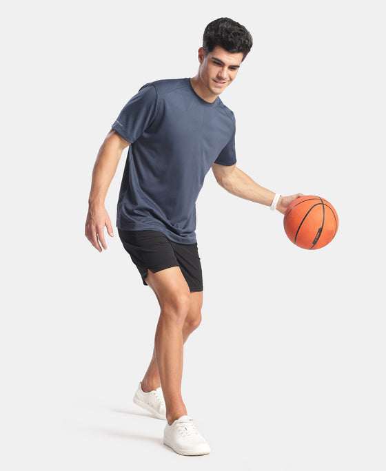 Microfiber Fabric Round Neck Half Sleeve Tshirt with Breathable Mesh - Spellbound