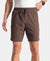 Recycled Microfiber Elastane Stretch Solid Shorts with Zipper Pockets and StayFresh Treatment - Hot Fudge