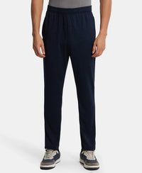 Lightweight Microfiber Trackpant with Zipper Pockets and StayFresh Treatment - Navy-1
