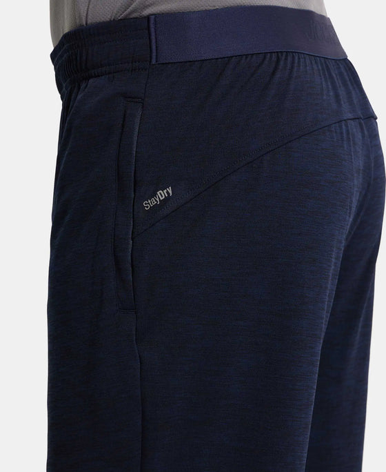 Lightweight Microfiber Trackpant with Zipper Pockets and StayFresh Treatment - Navy-7