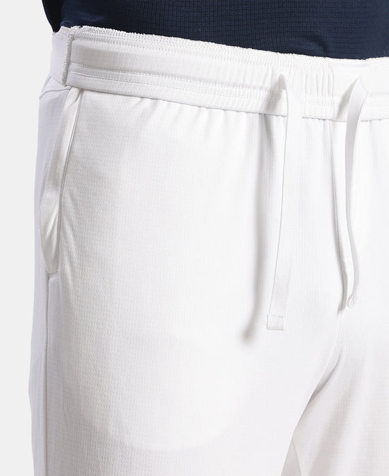 Lightweight Microfiber Trackpant with Zipper Pockets and StayFresh Treatment - White