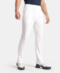 Lightweight Microfiber Trackpant with Zipper Pockets and StayFresh Treatment - White
