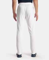 Lightweight Microfiber Trackpant with Zipper Pockets and StayFresh Treatment - White