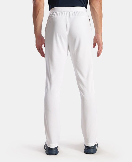 Lightweight Microfiber Trackpant with Zipper Pockets and StayFresh Treatment - White
