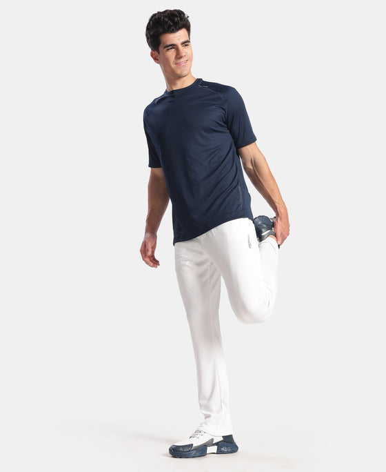 Lightweight Microfiber Trackpant with Zipper Pockets and StayFresh Treatment - White