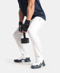 Lightweight Microfiber Trackpant with Zipper Pockets and StayFresh Treatment - White