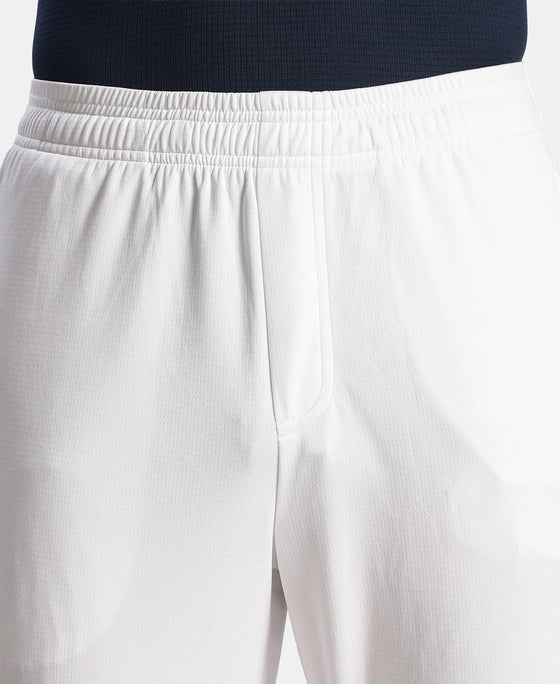 Lightweight Microfiber Trackpant with Zipper Pockets and StayFresh Treatment - White