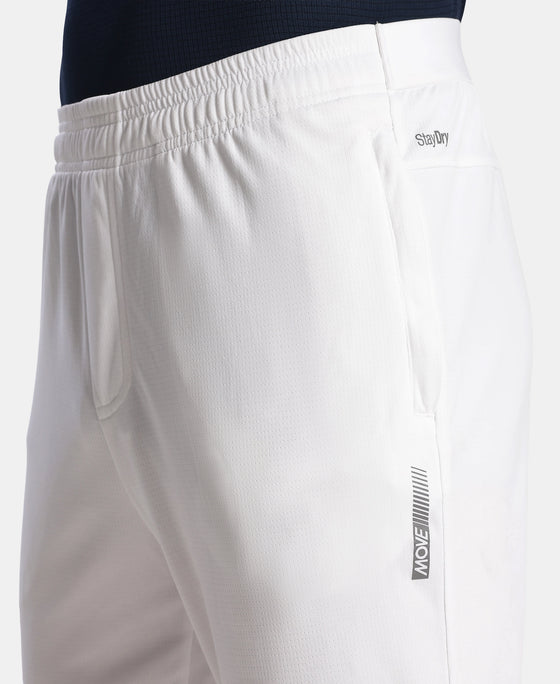 Lightweight Microfiber Trackpant with Zipper Pockets and StayFresh Treatment - White