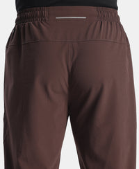 Recycled Microfiber Elastane Stretch Trackpant with Zipper Pockets and StayFresh Treatment - Java