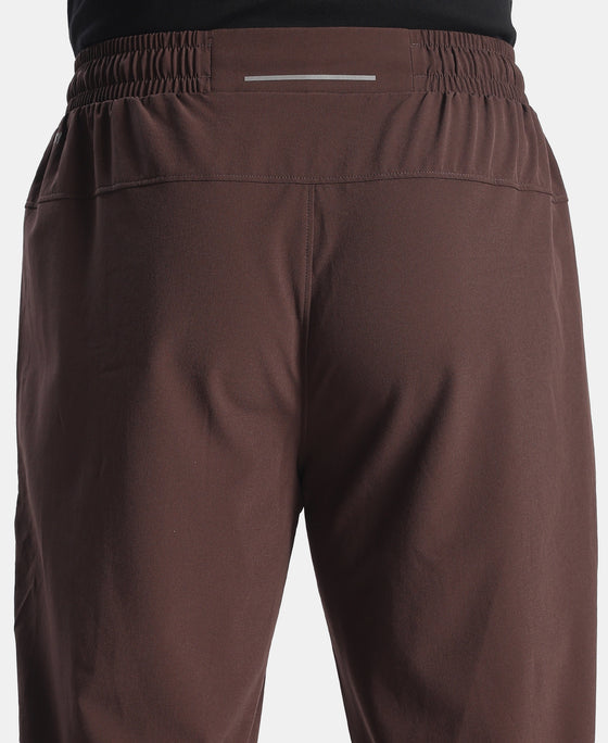 Recycled Microfiber Elastane Stretch Trackpant with Zipper Pockets and StayFresh Treatment - Java