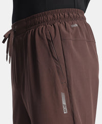 Recycled Microfiber Elastane Stretch Trackpant with Zipper Pockets and StayFresh Treatment - Java